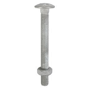 Carriage Bolts & Nuts - Hot Dipped Galvanised Steel