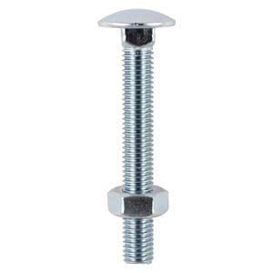 Carriage Bolts & Nuts - Zinc Plated Steel