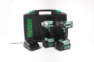 Combi Drill & Impact Driver Twin Pack with 2 x 5.0Ah Batteries - Kielder 18V TYPE18
