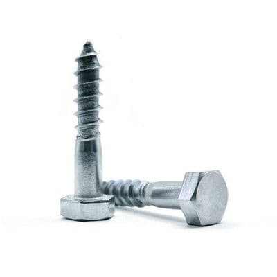 Hexagon Coach Screws - Zinc Plated Steel