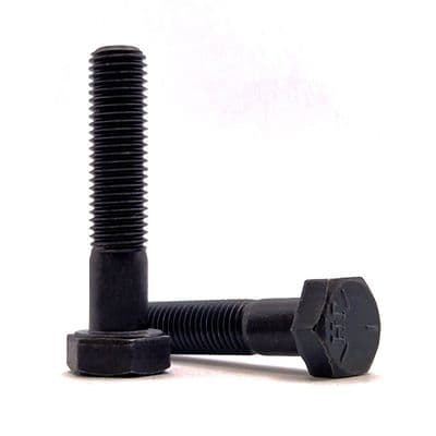 M10 x 1.25mm Hexagon Bolts - Steel 8.8 Self Colour