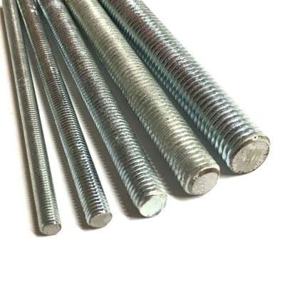 M10 x 1mm x 1 Metre Fine Pitch Threaded Bar (DIN 976-1) - High Tensile Steel 8.8 Zinc Plated