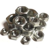 M12 x 1.5mm Fine Pitch Full Nuts (DIN 934) - A2 Stainless Steel