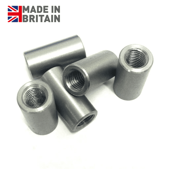 M12 x 1.5mm x 22mm O/D Threaded Spacers EN1A Mild Steel 30mm