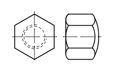 M16 Hexagon Cap Nuts (DIN 917) - Brass - Box of 25