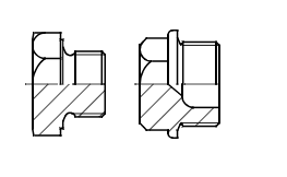 M16 x 1.5mm Fine Pitch Hexagon Head Pipe Plugs (DIN 7604 A) - Steel Zinc Plated