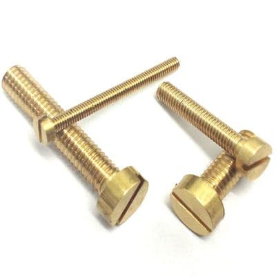 M2.5 x 20mm Slotted Cheese Head Screws (DIN 84) - Brass