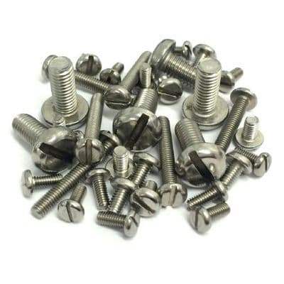 M3 x 25mm Slotted Pan Head Screws (DIN 85) - A2 Stainless Steel