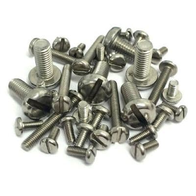 M3 x 45mm Slotted Pan Head Screws (DIN 85) - A2 Stainless Steel