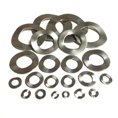 M4 Crinkle Washers (BS 4463) - A2 Stainless Steel