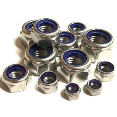 M4 T Type Nyloc Nuts (DIN 985) - A4 Stainless Steel