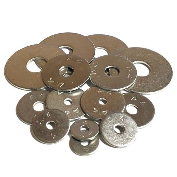 M4 x 20mm x 1.5mm Penny Washer - A4 Stainless Steel