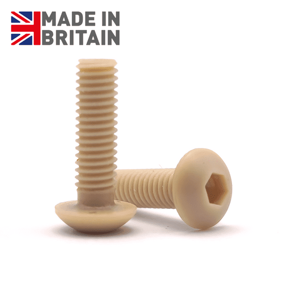 M4 x 25mm Socket Button Head Screws (ISO 7380) - PEEK