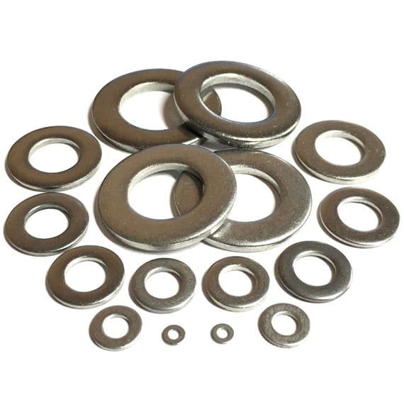 M4 Form A Flat Washers (DIN 125A) - A4 Stainless Steel