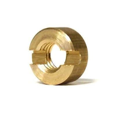 M5 Slotted Round Nuts (DIN 546) - Brass
