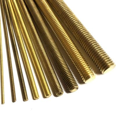 M5 x 100mm Threaded Bar (DIN 976-1) - Brass