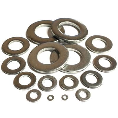 M5 x 10mm x 1mm Form A Flat Washers (DIN 125A) - A2 Stainless Steel
