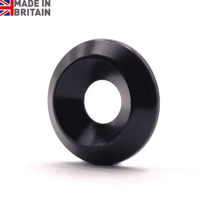 M5 x 18mm O/D Countersunk Washers - 6082 Aluminium Anodised Black