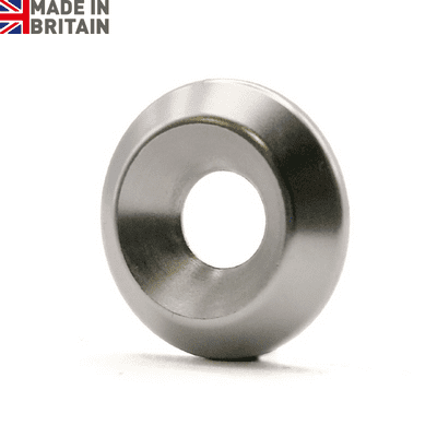 M5 x 18mm O/D Countersunk Washers - 6082 Aluminium Anodised Silver