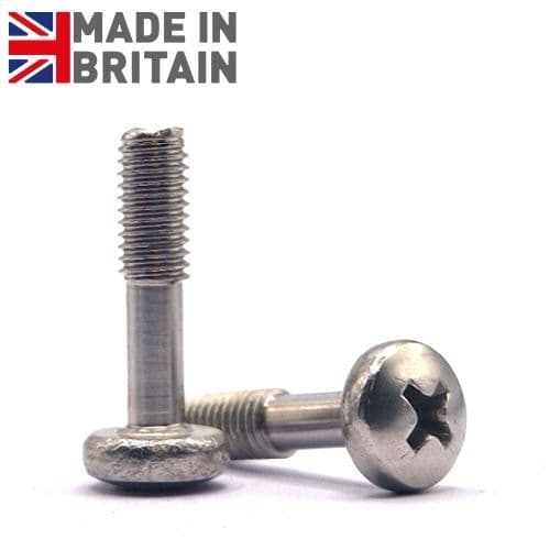 M5 x 30mm Captive Phillips Pan Head Screws - A4 Stainless Steel