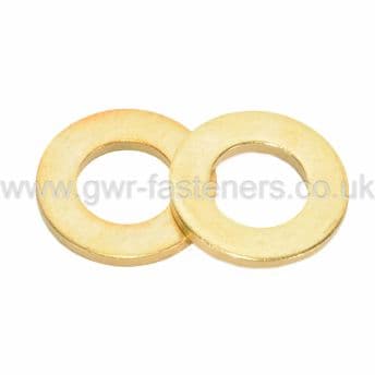 M6 x 12mm x 1.8mm Form A Flat Washers (DIN 125A) - Brass