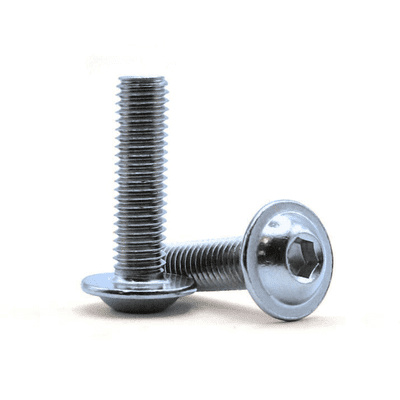 M6 x 16mm Socket Flange Button Head Screws (ISO 7380-2) - High Tensile Steel 10.9 Zinc Plated
