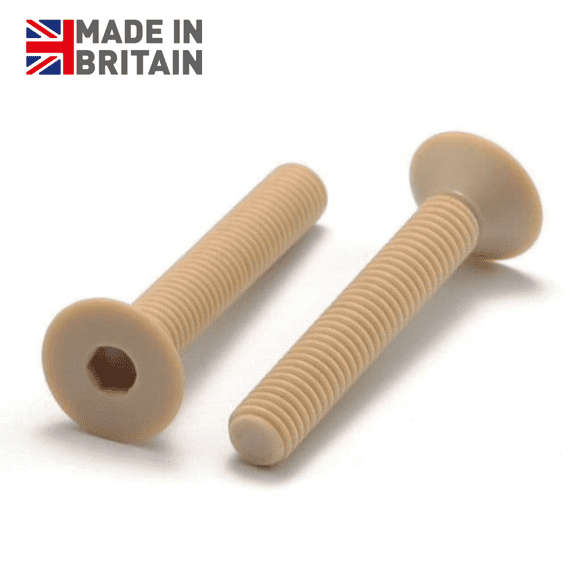 M6 x 30mm Socket Countersunk Screws (DIN 7991) - Peek