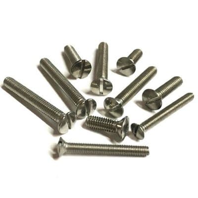 M6 x 60mm Slotted Raised Countersunk Screws (DIN 964) - A4 Stainless Steel
