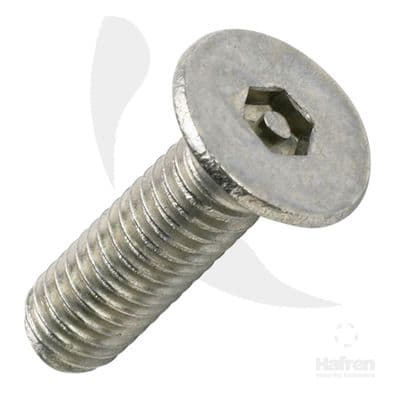 M6 x 8mm Hex Pin Countersunk Security Screws - A2 Stainless Steel