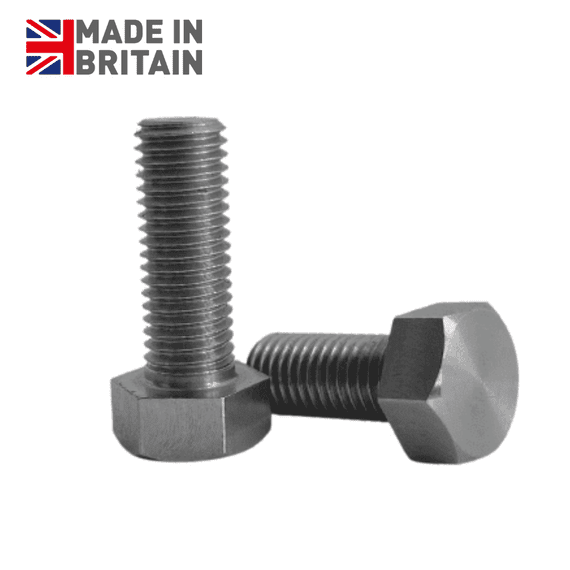 M7 x 25mm Hexagon Setscrews (DIN 933) - 303 Stainless Steel