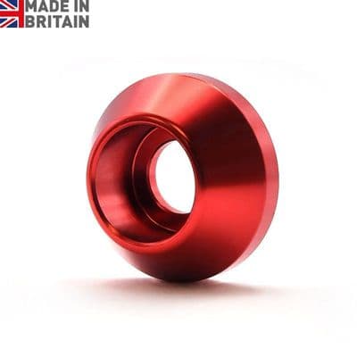 M8 Load Spreading Washers - 6082 Aluminium Anodised Red