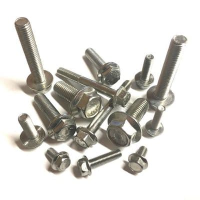 M8 x 45mm Flanged Hexagon Bolts (DIN 6921) - A2 Stainless Steel