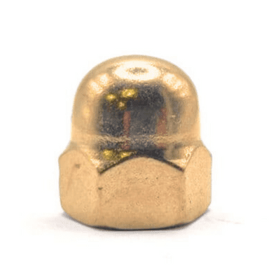 Metric Dome Nuts (DIN 1587) - Brass