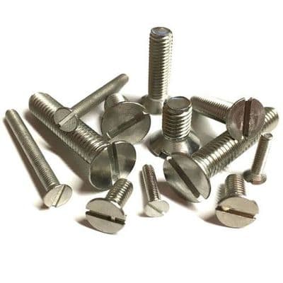 Metric Slotted Countersunk Screws (DIN 963) - A2 Stainless Steel