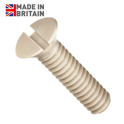 Metric Slotted Countersunk Screws - Peek