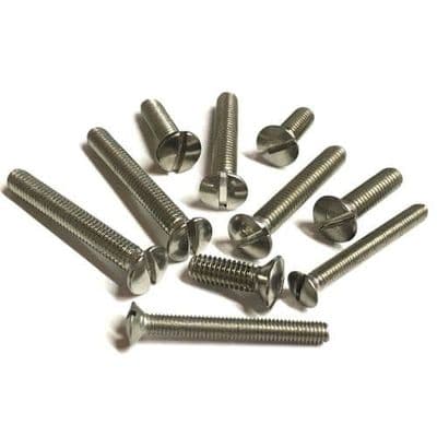 Metric Slotted Raised Countersunk Screws (DIN 964) - A4 Stainless Steel