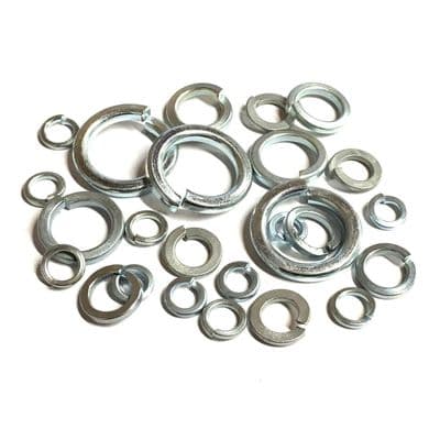 Metric Square Section Spring Washers (DIN 7980) - Mild Steel Zinc Plated