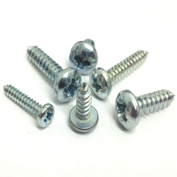No.12 (5.5mm) x 19mm Pozi Pan Head Self-Tapping Screws (DIN 7981C Z) - Bright Zinc Plated Steel