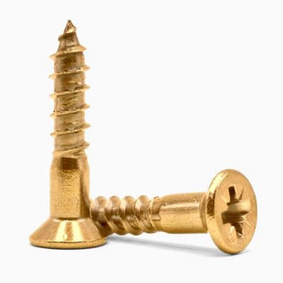 No.4 (3mm) Pozi Countersunk Woodscrews - Steel Zinc & Yellow