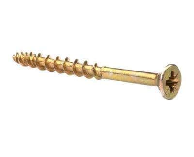 No.8 (4mm) x 30mm SCREW-TITE® Pozi Countersunk Woodscrews - Net-Coat® Yellow - Box of 200