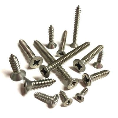 Pozi Countersunk Self Tapping Screws (DIN 7982C Z) - A2 Stainless Steel