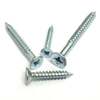 Pozi Countersunk Woodscrews - Steel Bright Zinc
