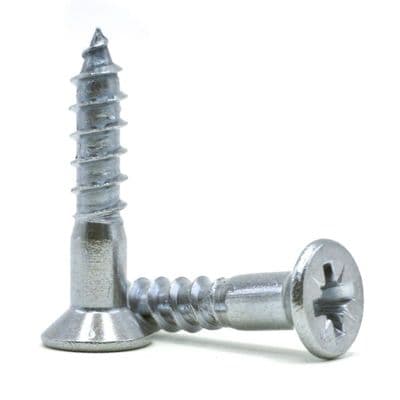 Pozi Countersunk Woodscrews - Steel Zinc Plated