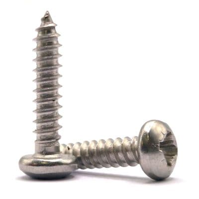 Pozi Pan Head Self-Tapping Screws - A2 Stainless Steel