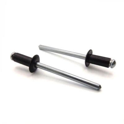 Standard Flange Blind Pop Rivets - Black Aluminium