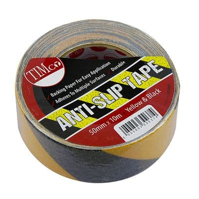 TIMCO 10m x 50mm Anti-Slip Tape - Yellow & Black