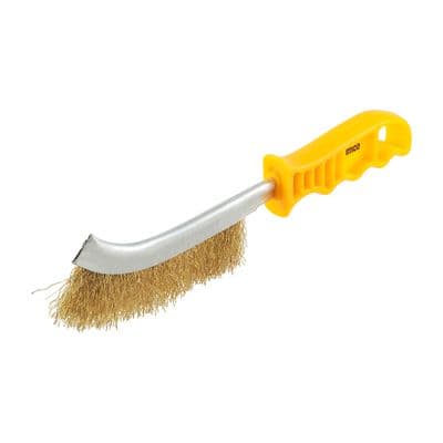 TIMCO 255mm Wire Hand Brush - Brass
