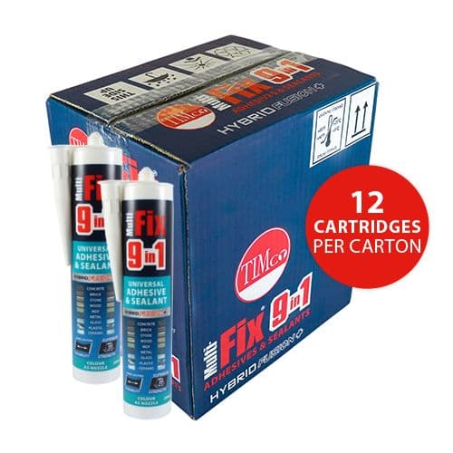 TIMCO 290ml 9 in 1 Universal Adhesive & Sealant - White