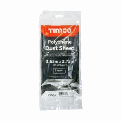 TIMCO 3.65m x 2.75m Polythene Dust Sheet