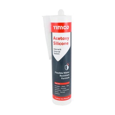 TIMCO 300ml Acetoxy Silicone - Clear